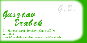 gusztav drabek business card